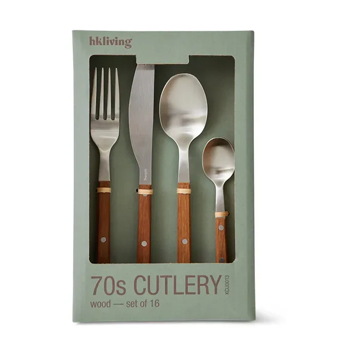 HKliving 70's Besteckset 16-teilig Holz by HKliving – product photo