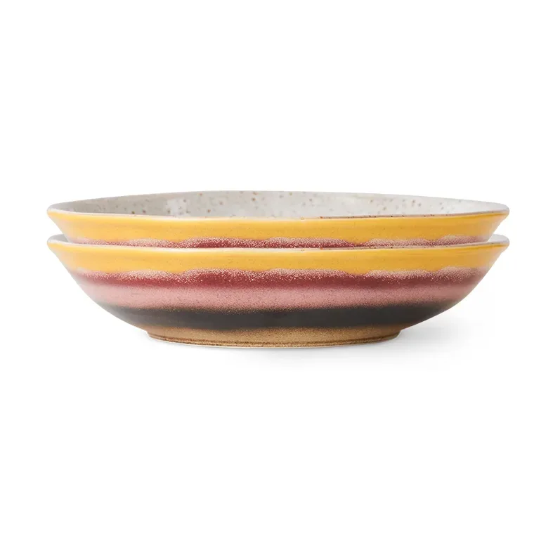 HKliving 70's Curry Schale 21,7 x 21cm 2er Pack Hibiscus by HKliving – product photo