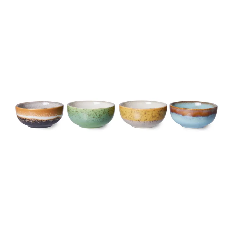 HKliving 70's kleine Schale 4er Pack Multi de HKliving – photo du produit
