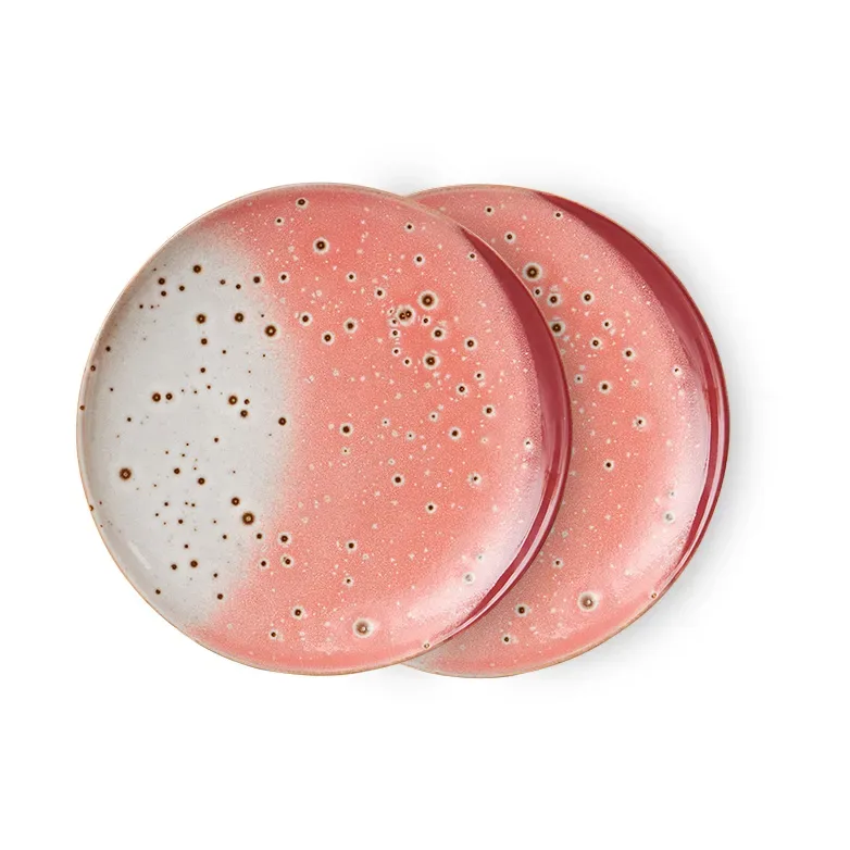 HKliving 70's Teller Ø 17,5cm 2er Pack Lychee von HKliving – Produktfoto
