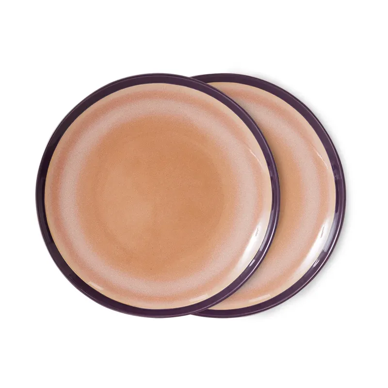 HKliving 70's Teller Ø27,5cm 2er Pack Bedrock de HKliving – photo du produit