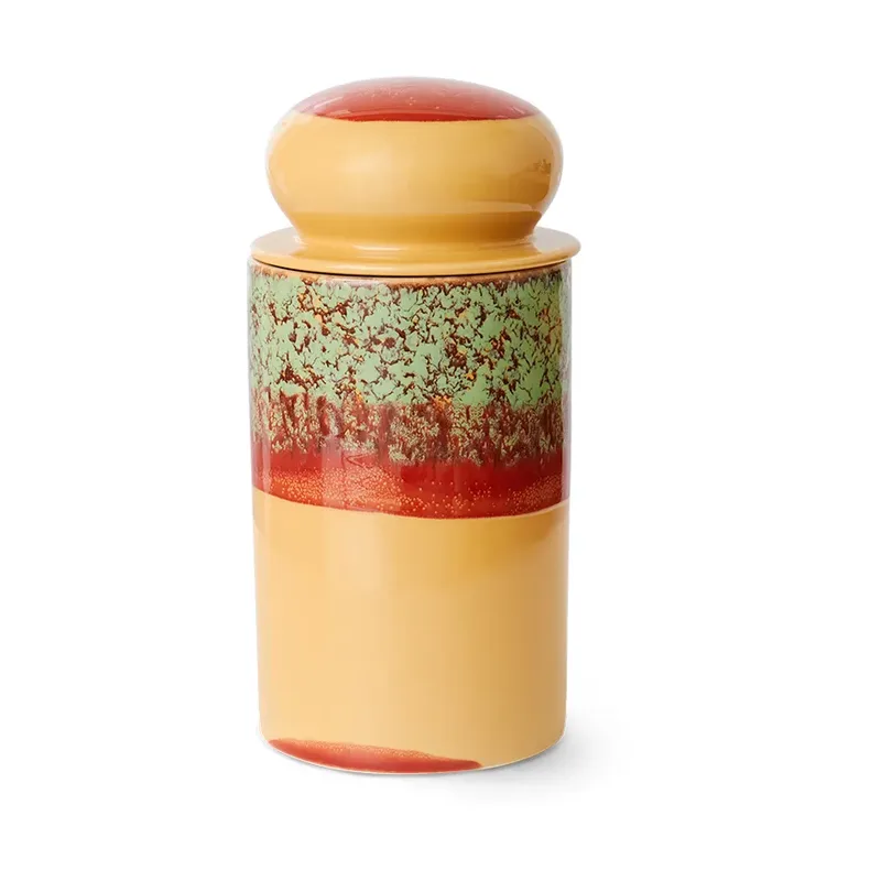 HKliving 70s ceramics Aufbewahrungsdose Ø11x22,5 cm Cove van HKliving – productfoto