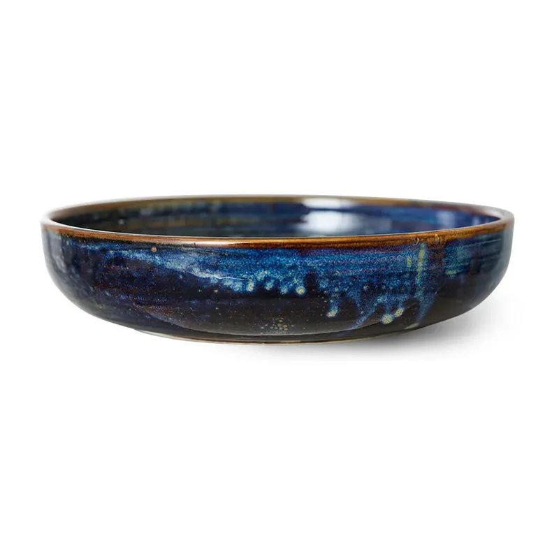 Home Chef tiefer Teller large Ø21,5cm Rustic blue by HKliving – product photo