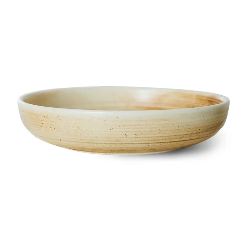 Home Chef tiefer Teller large Ø21,5cm Rustic cream-brown by HKliving – product photo