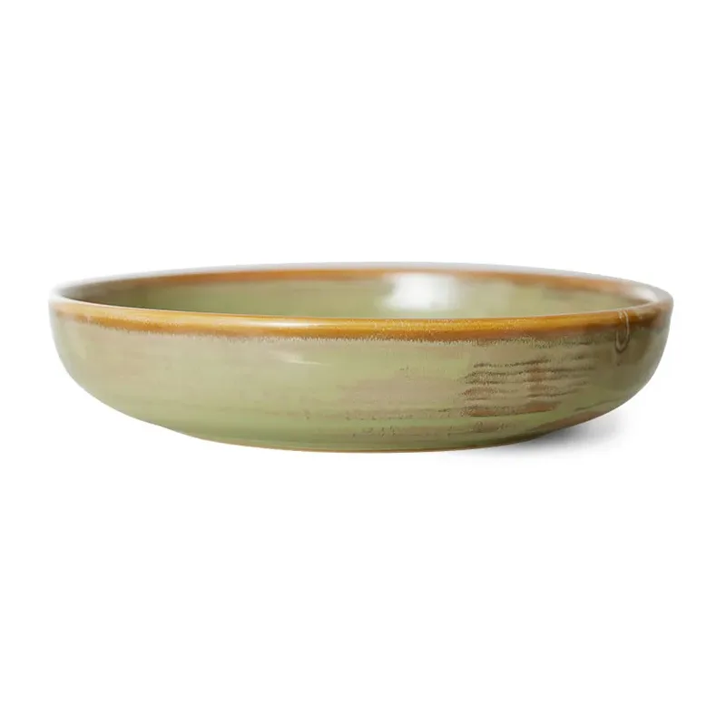Home Chef tiefer Teller medium Ø19,3cm Moss green fra HKliving – produktbillede