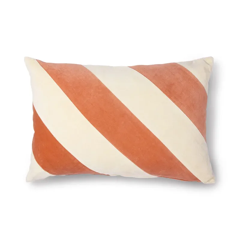 Kissen Gestreift 40x60 cm Pfirsich-creme by HKliving – product photo