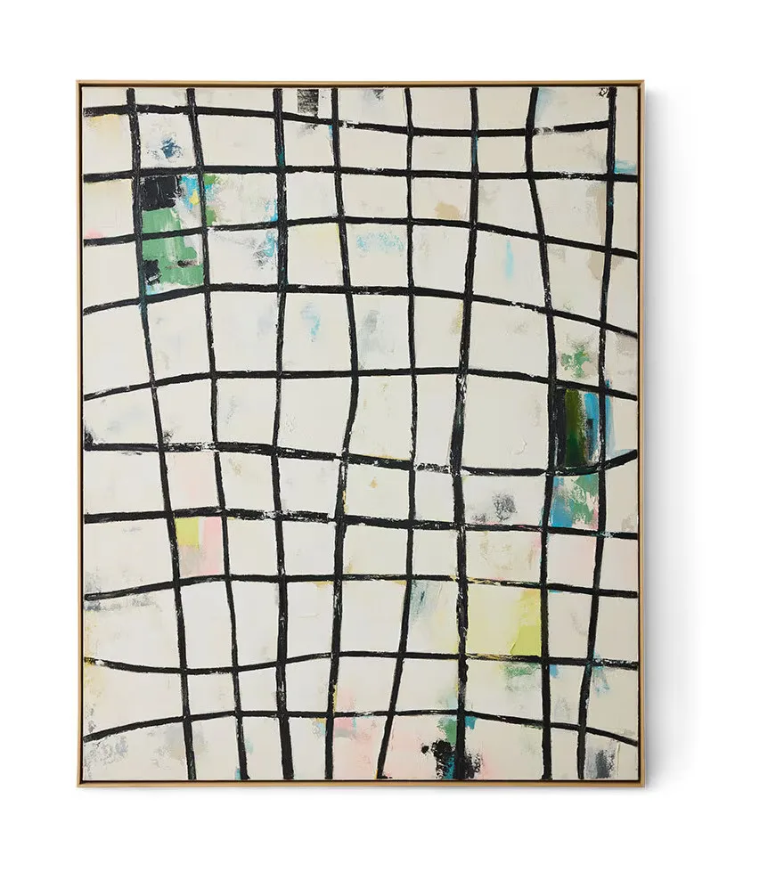 Schilderij Wired Wit, Canvas, 163 x 131 cm de HKliving – photo du produit