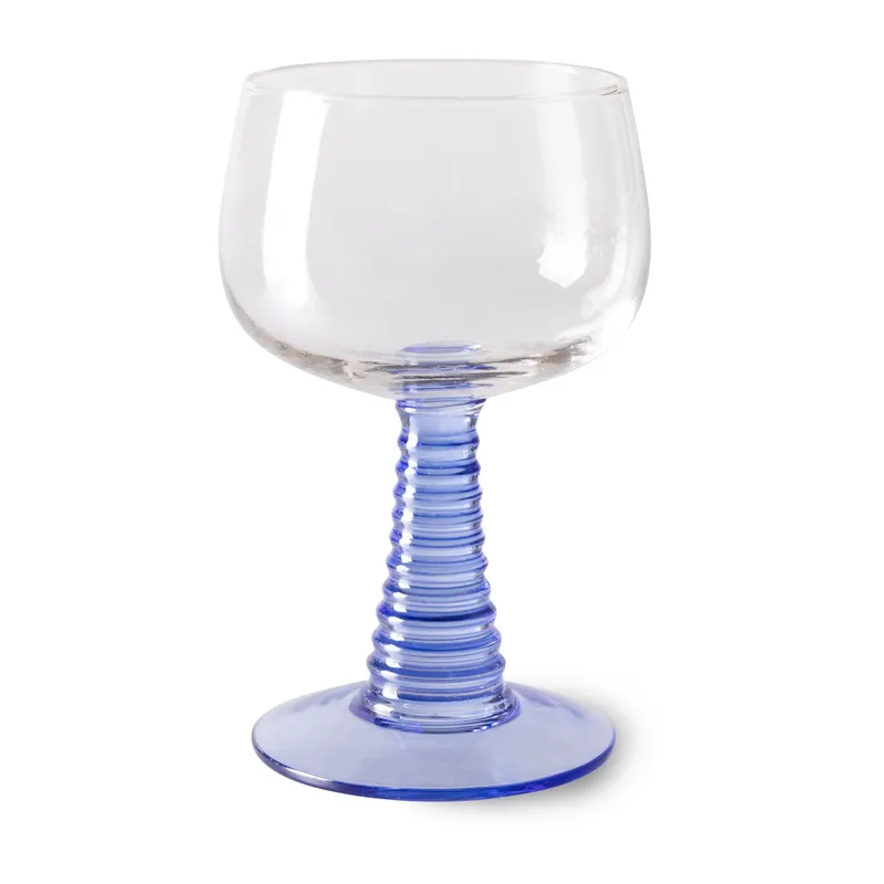 Swirl Weinglas hoch Blue by HKliving – product photo