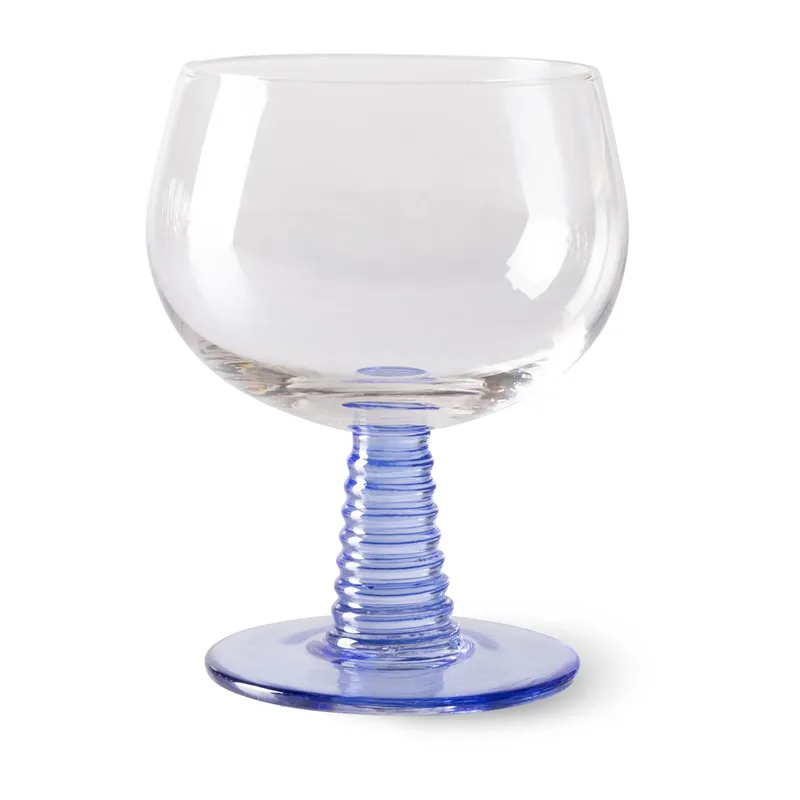 Swirl Weinglas niedrig Blue by HKliving – product photo