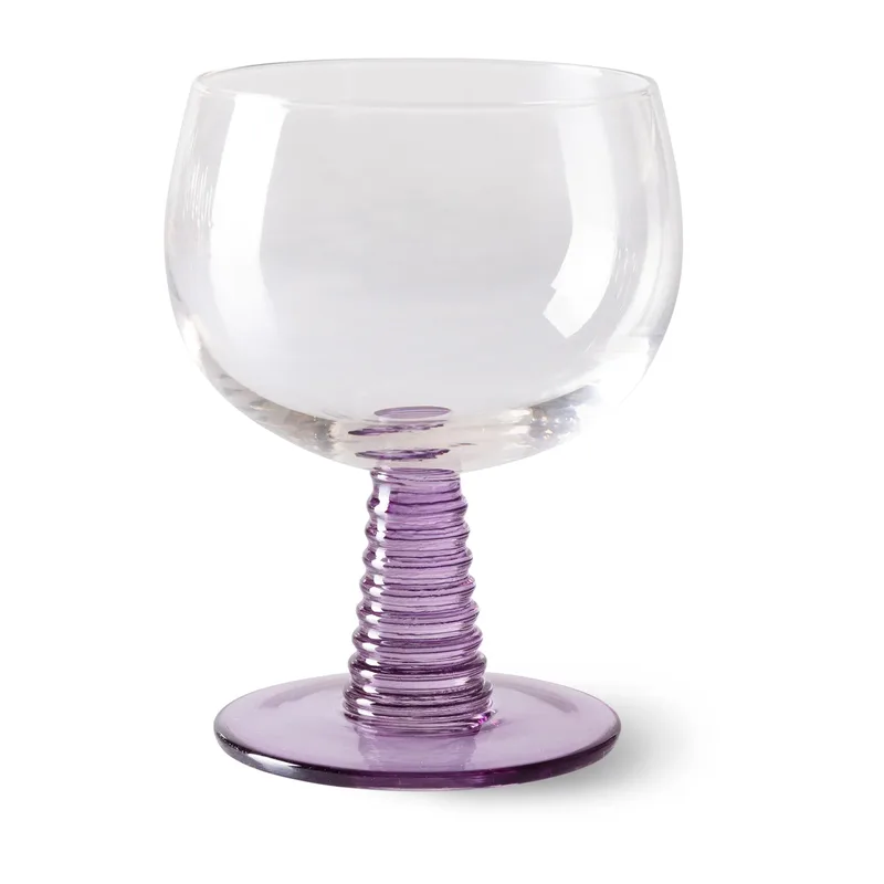Swirl Weinglas niedrig Purple by HKliving – product photo