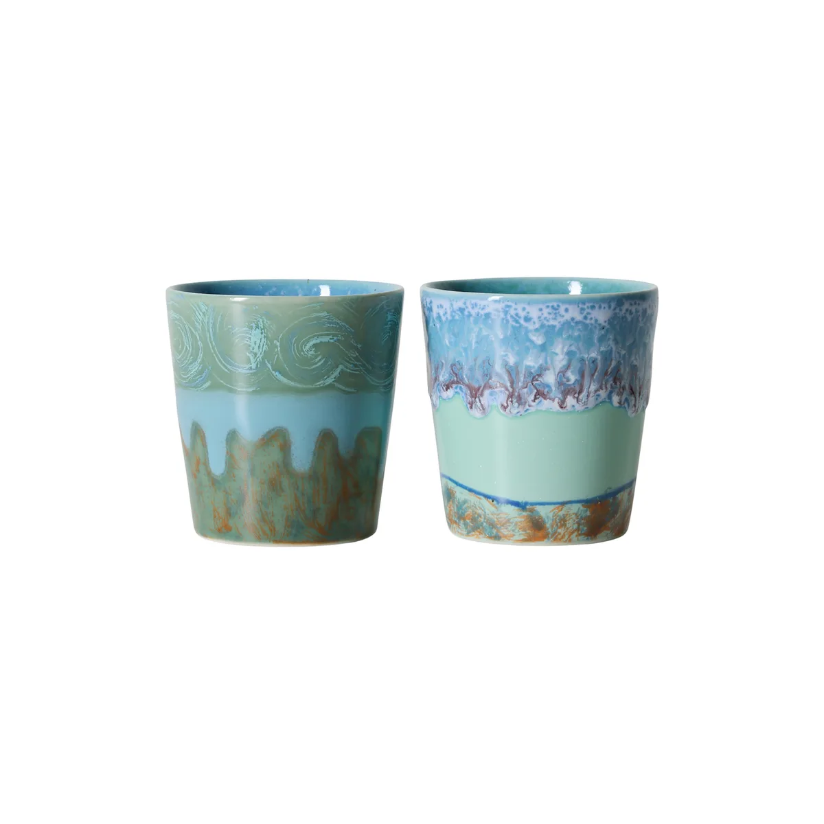 Tasse à café 70s ceramics - Bleu - Grès émaillé de HKliving – photo du produit