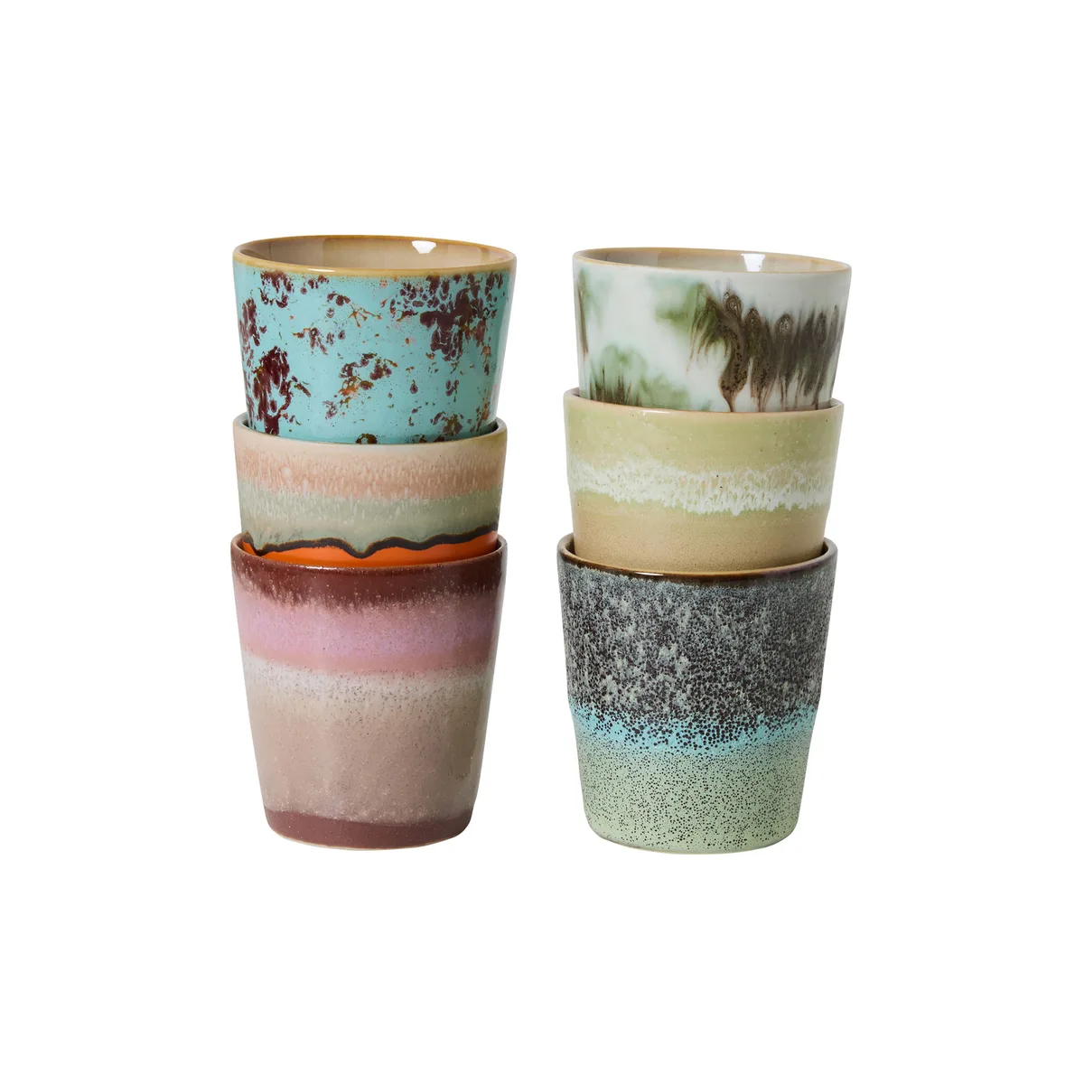 Tasse à café 70s ceramics - Multicolore - Grès émaillé de HKliving – photo du produit