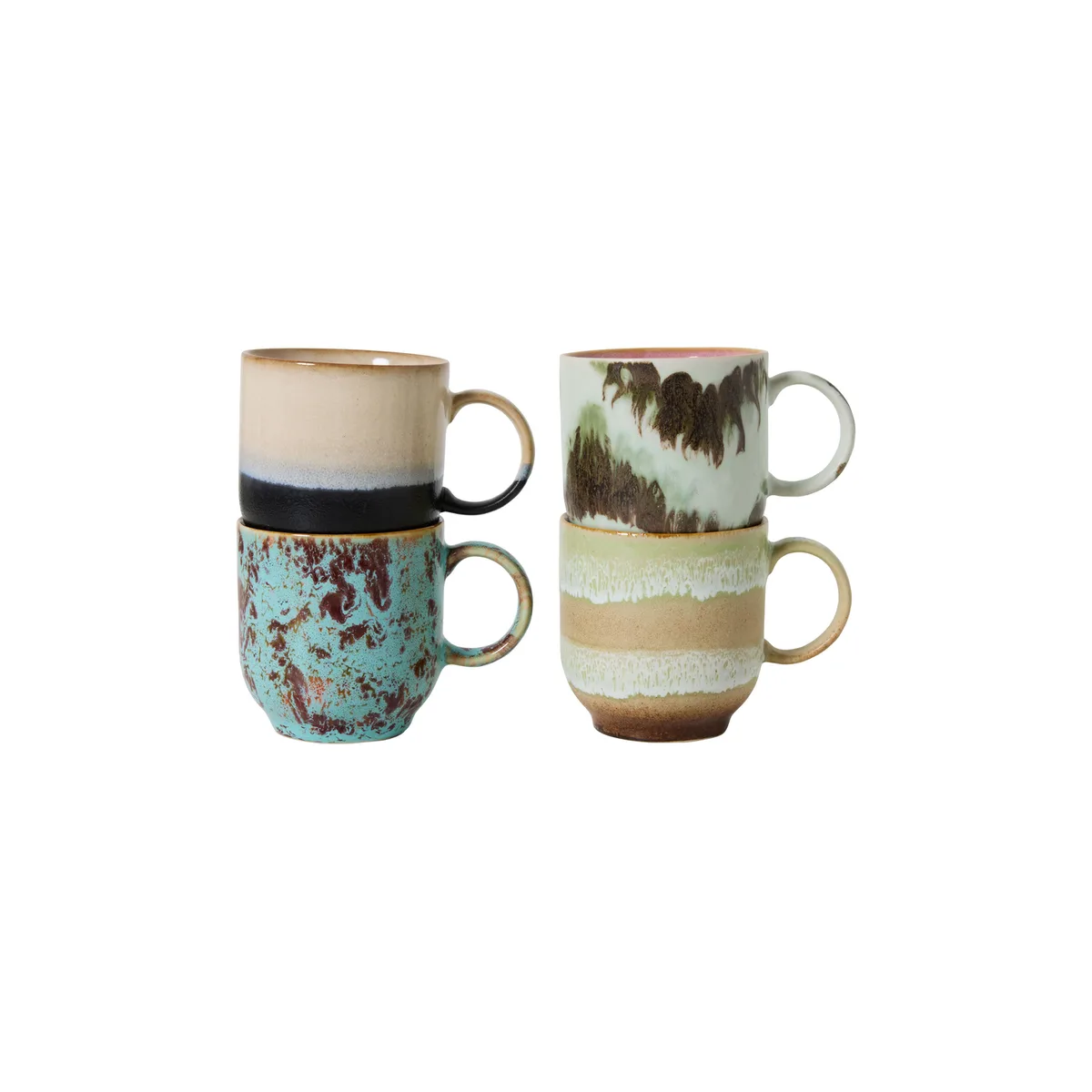 Tasse à café 70s ceramics - Multicolore - Grès émaillé de HKliving – photo du produit