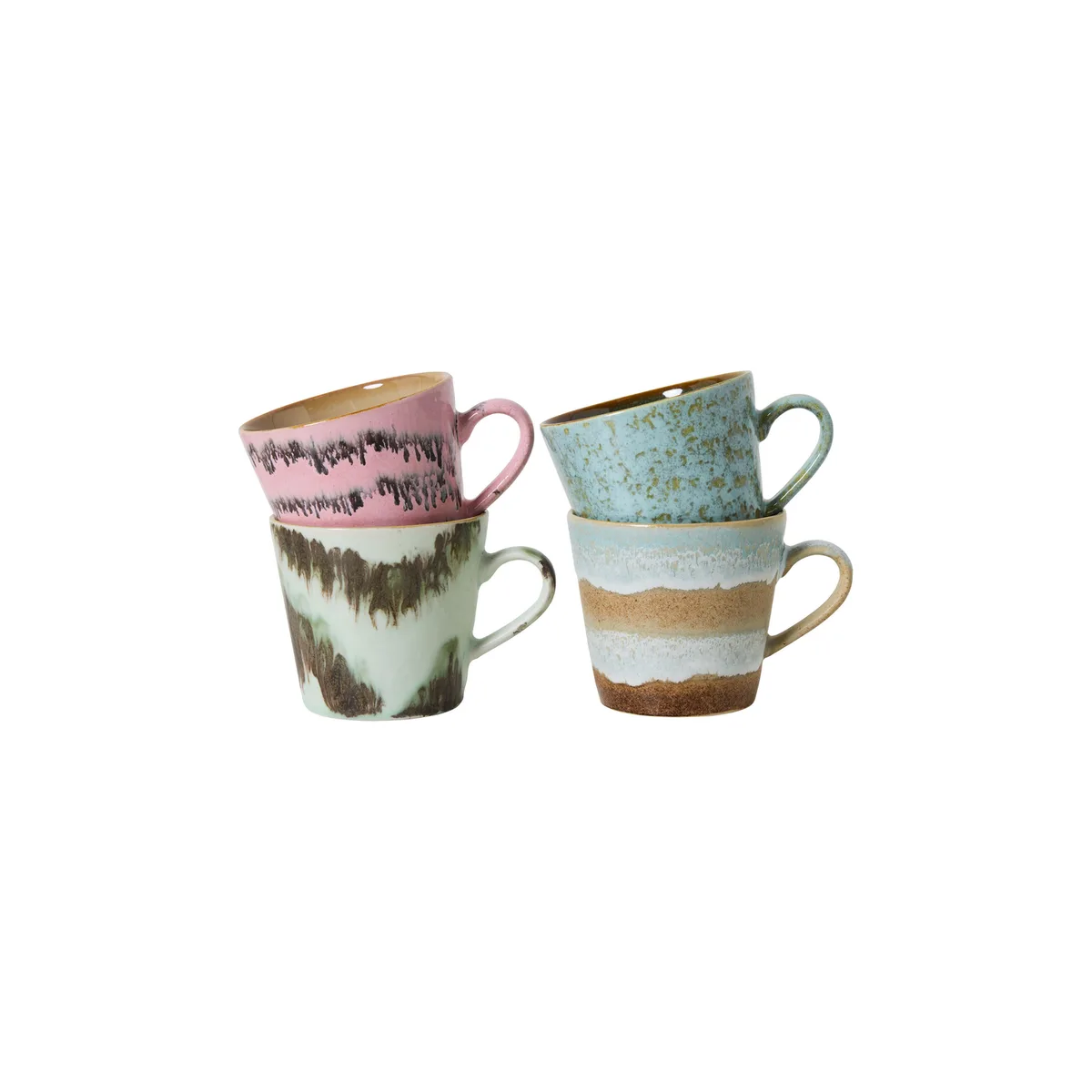 Tasse à cappuccino 70s ceramics - Multicolore - Grès émaillé de HKliving – photo du produit