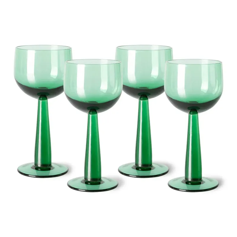 The Emeralds Weinglas Hoch 4er-Pack 20 cl Grün by HKliving – product photo