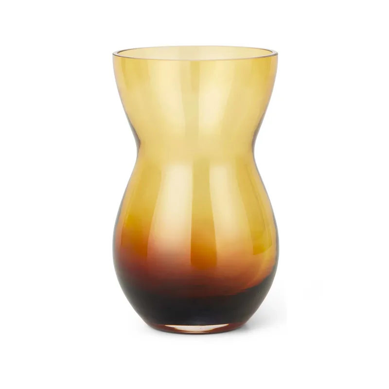Calabas Vase 21cm Duo burgundy-amber by Holmegaard – product photo