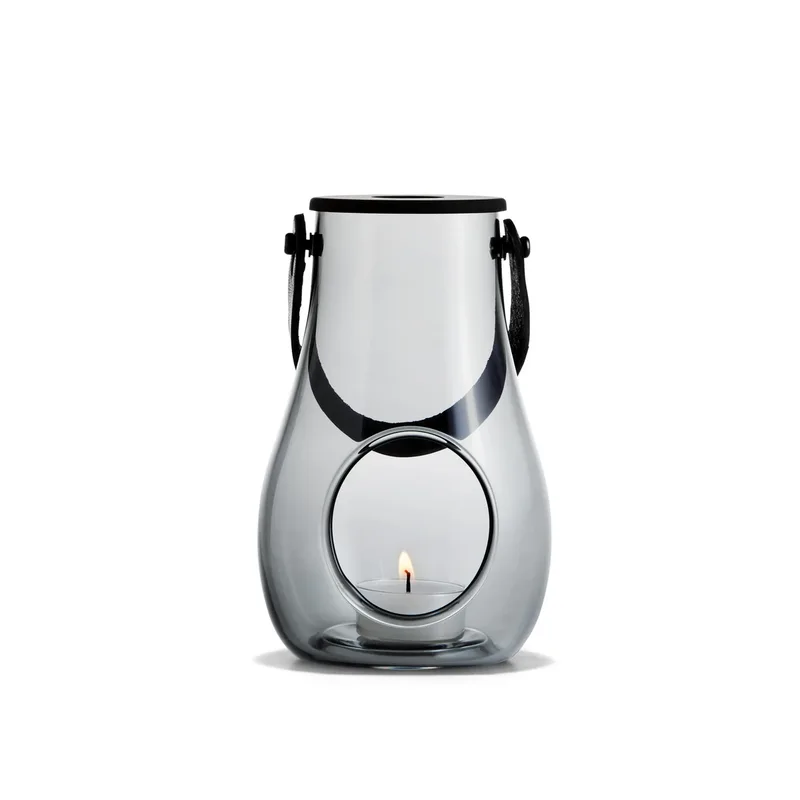 Design With Light Windlicht rauchgrau 16cm fra Holmegaard – produktbillede