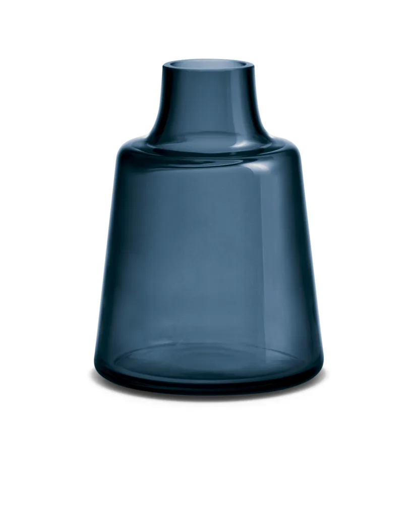 Flora Vase kort hals, mørkeblå, 24 cm fra Holmegaard – produktbillede