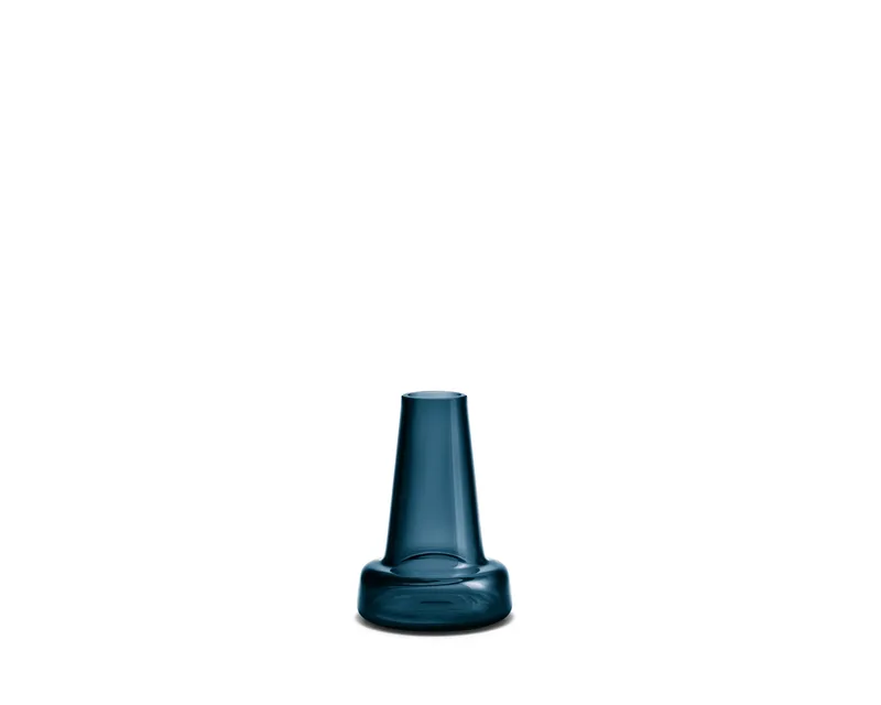 Flora Vase mit langem Hals 12 cm Dunkelblau by Holmegaard – product photo