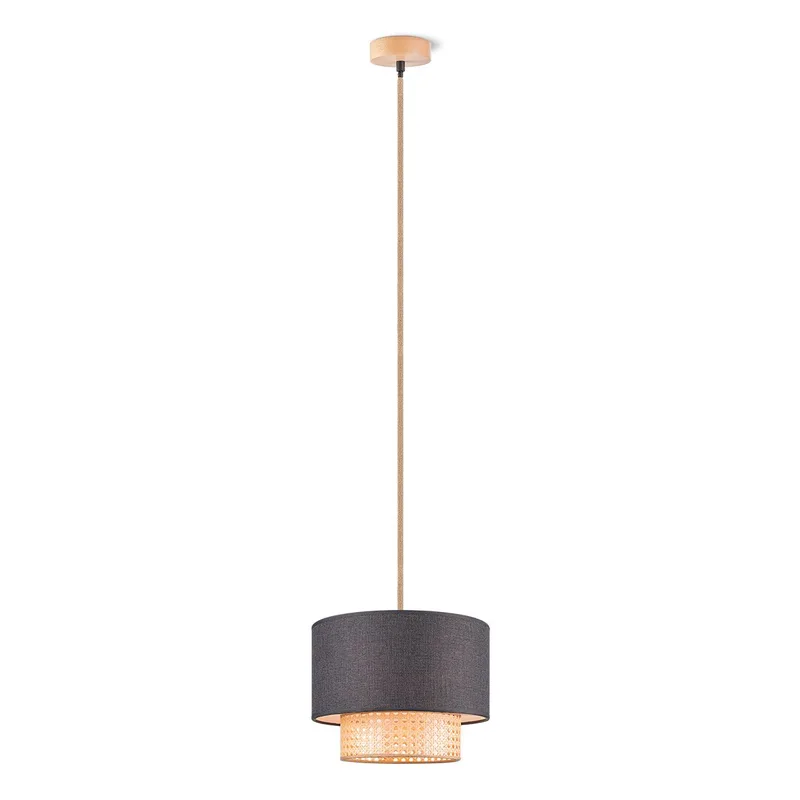 hanglamp Cane weave - linnen från Home Sweet Home i Svart – produktbild