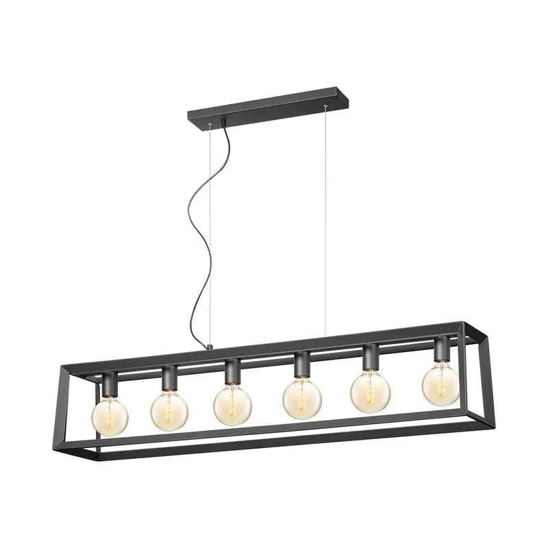 hanglamp Dito recht 6L by Home Sweet Home in Black – product photo
