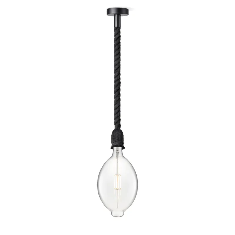hanglamp Leonardo zwart Oval van Home Sweet Home in Helder – productfoto