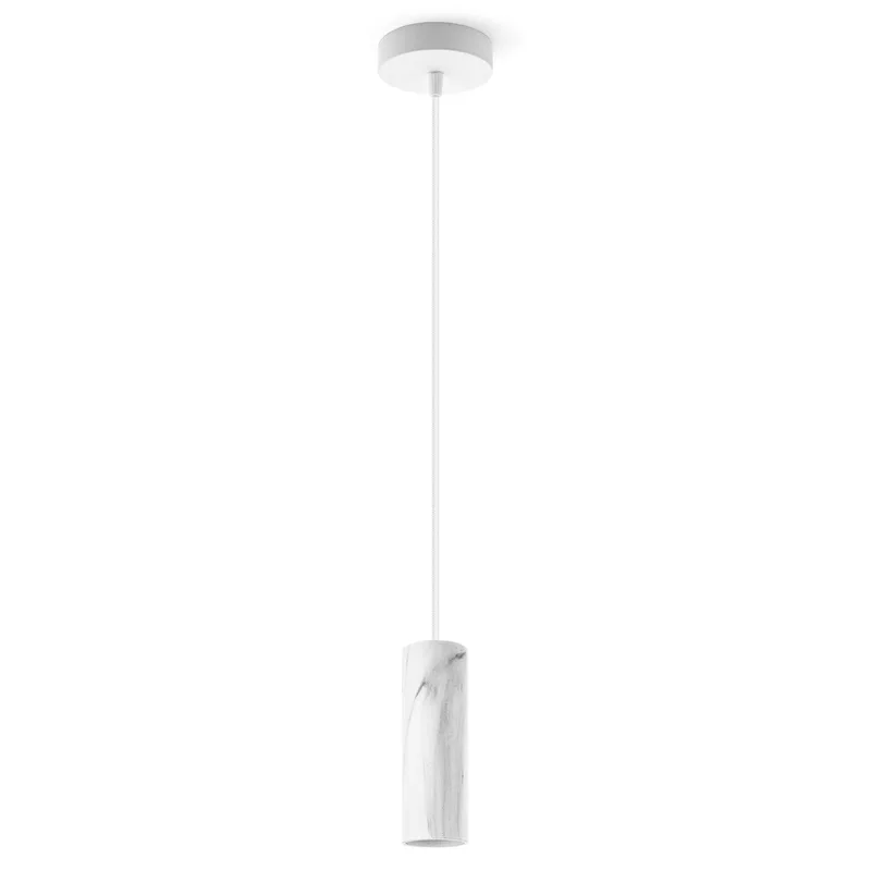 hanglamp pendel Saga - marmerlook (excl. lamp) von Home Sweet Home in Weiß – Produktfoto