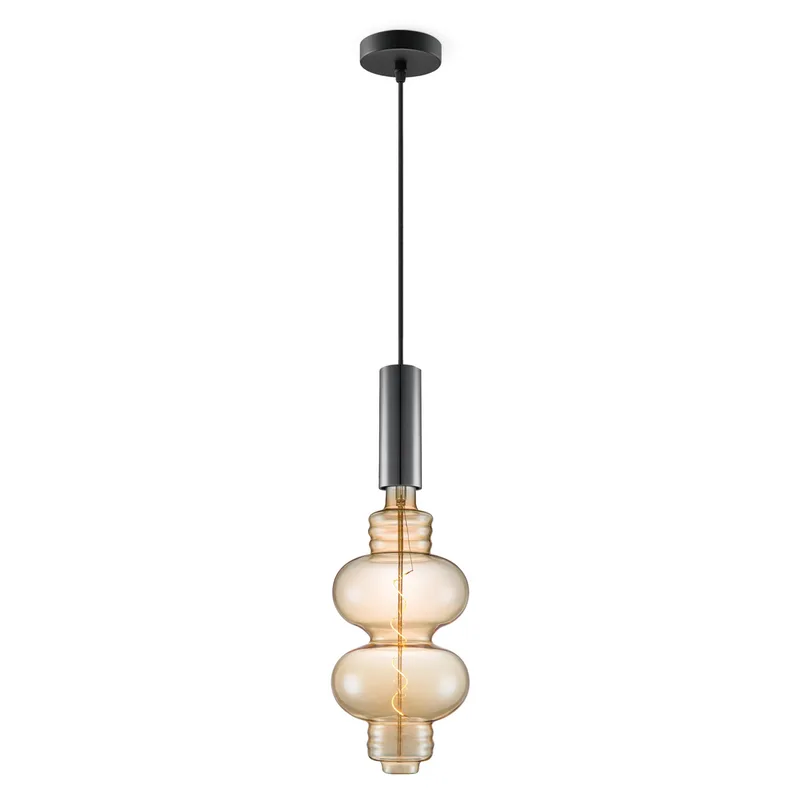 hanglamp Saga zwart Diabolo by Home Sweet Home in Amber – product photo