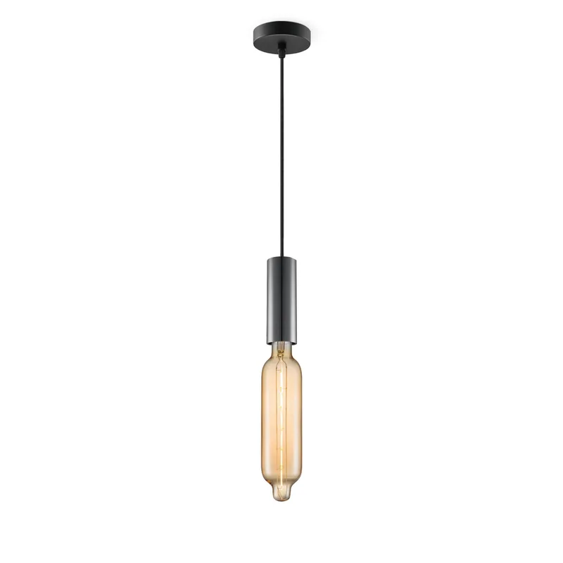 hanglamp Saga zwart Tube by Home Sweet Home in Amber – product photo