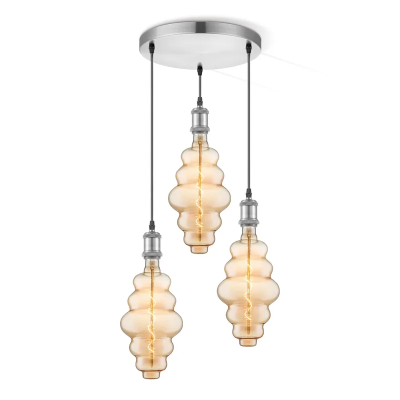 hanglamp Vintage 3L Cloud by Home Sweet Home in Amber – product photo