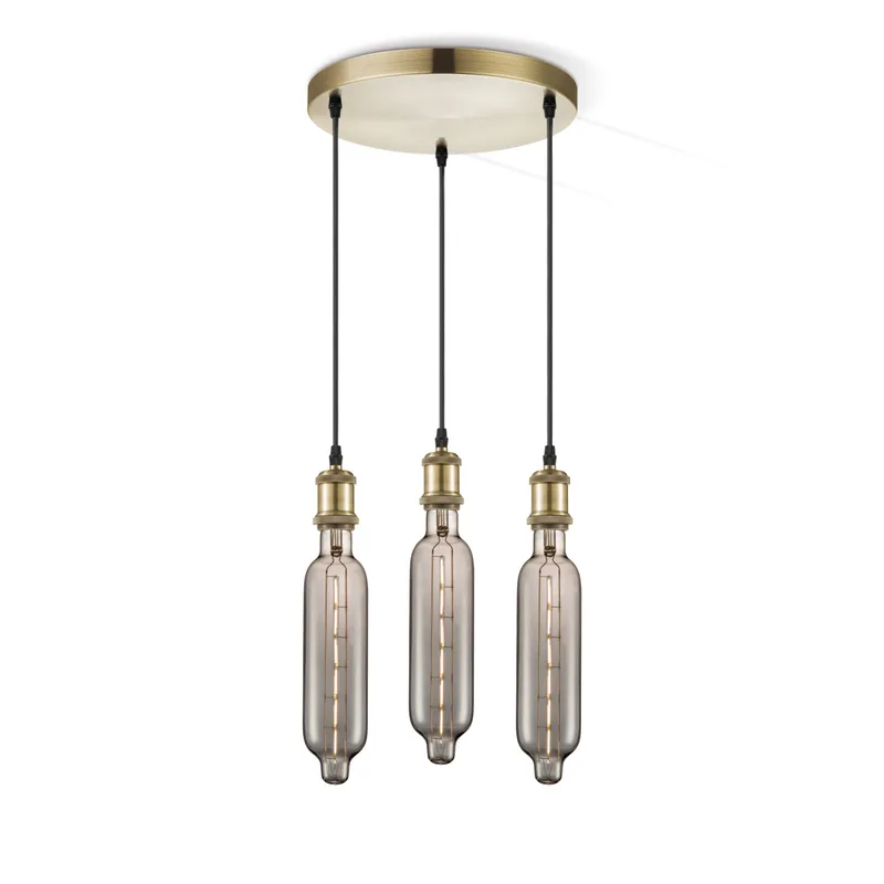 hanglamp Vintage brons 3L Tube by Home Sweet Home in Smoke – product photo