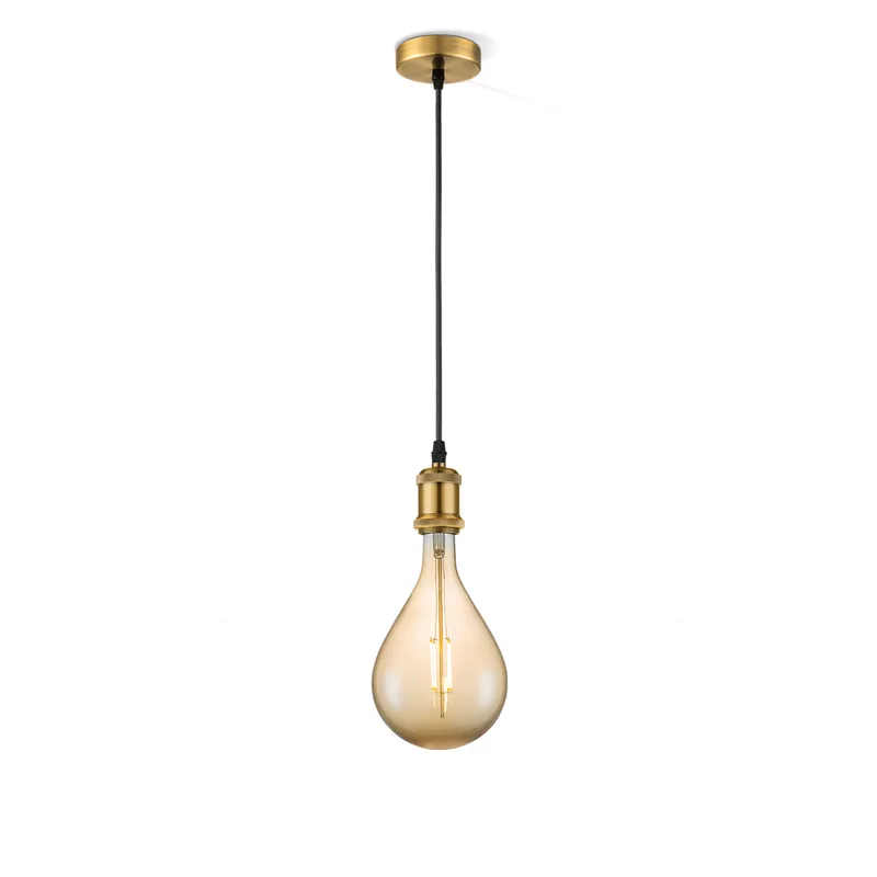 hanglamp Vintage brons Pear by Home Sweet Home in Amber – product photo