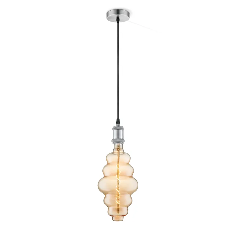 hanglamp Vintage Cloud - Mat staal by Home Sweet Home in Amber – product photo