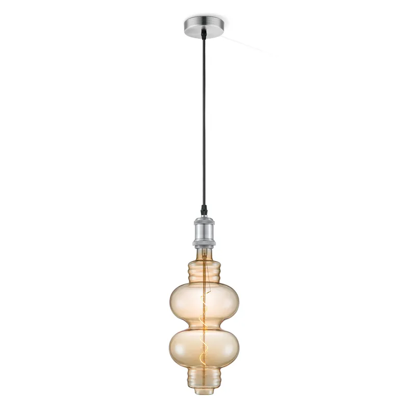 hanglamp Vintage Diabolo - Mat staal by Home Sweet Home in Amber – product photo