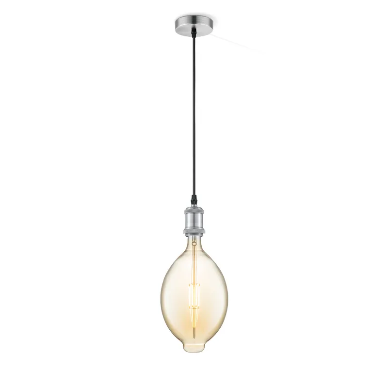 hanglamp Vintage Oval - Mat staal by Home Sweet Home in Amber – product photo