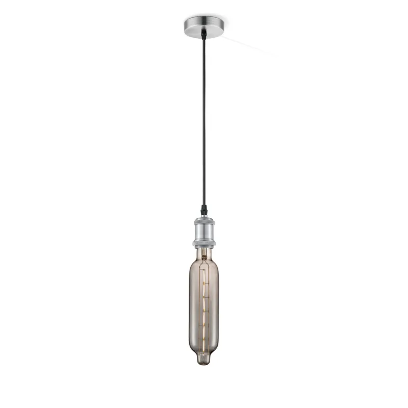 hanglamp Vintage Tube - Mat staal by Home Sweet Home in Smoke – product photo