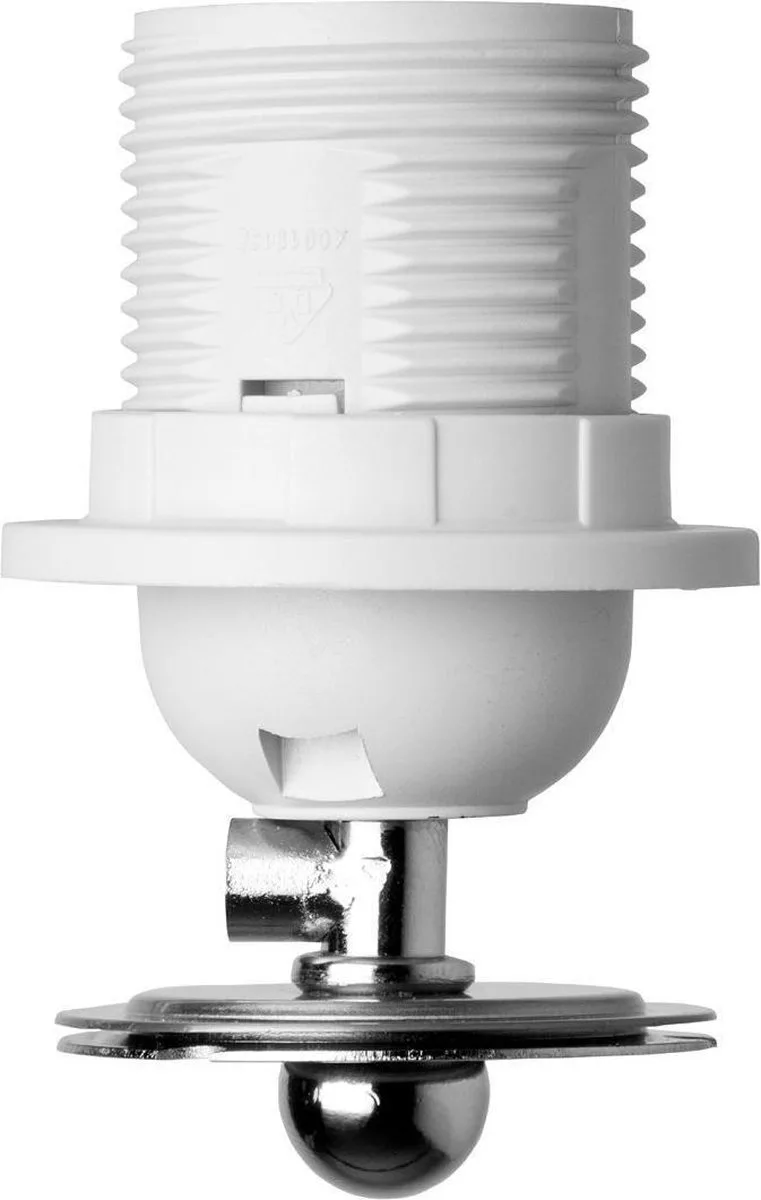 Klassieke tafellamp voet Combi voor lampenkap - gemaakt van Metaal - geschikt voor E27 LED lichtbron de Home Sweet Home en Geborsteld staal – photo du produit