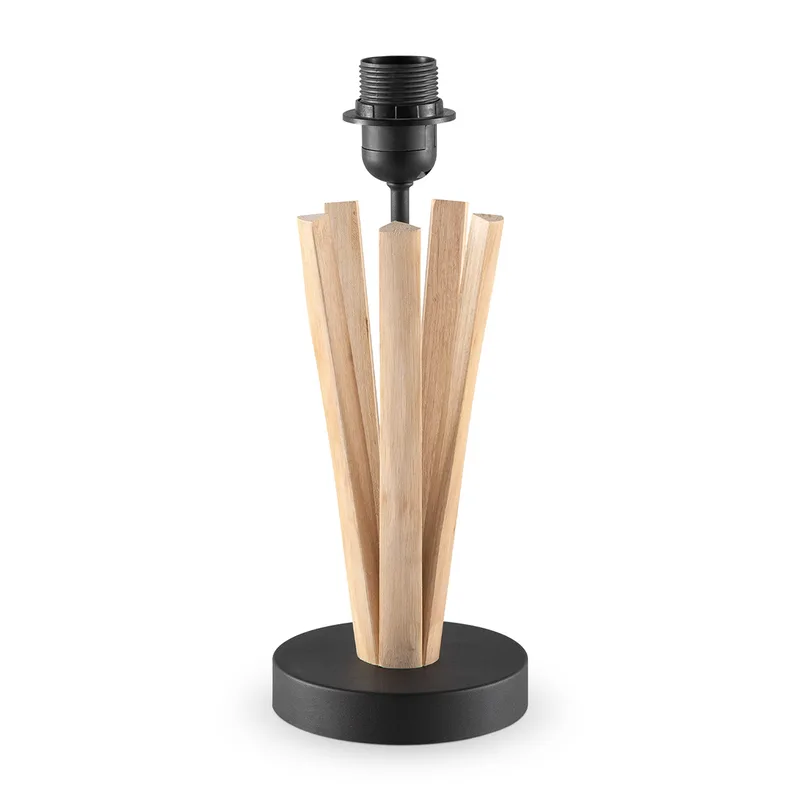 Landelijke tafellamp voet Bindy voor lampenkap - 15/15/33cm - gemaakt van Hout - geschikt voor E27 LED lichtbron - voor lampenkap met doorsnede max.35cm von Home Sweet Home in Braun – Produktfoto