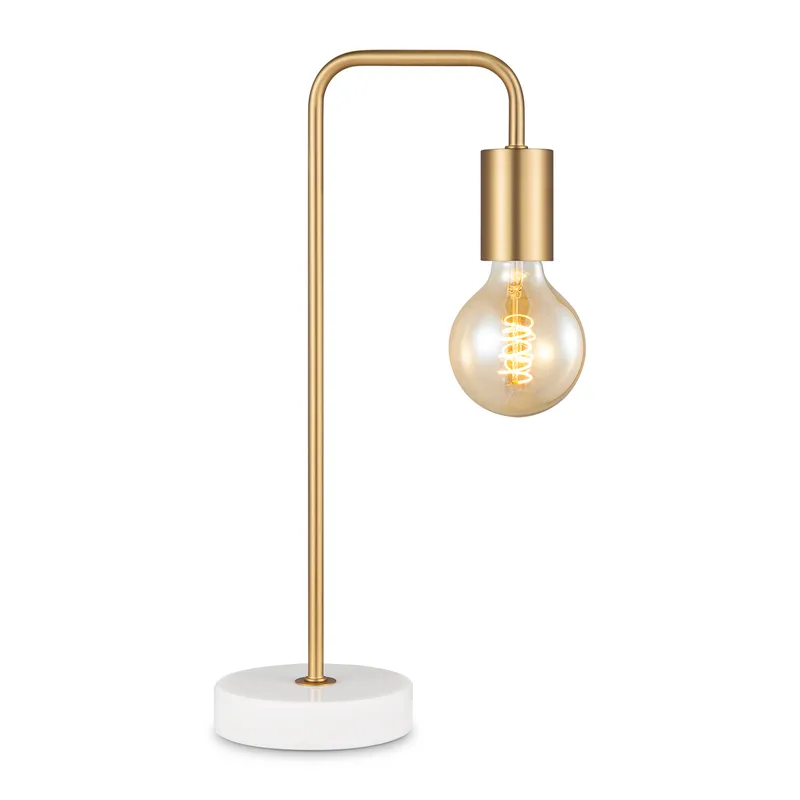 Moderne Gold Tafepllam - 20.3 x 10 x 40 cm - Ontworpen voor gebruik in slaapkamers en studeerkamer - met Schakelaar - E27 Bedlamp - Lichtbron niet inbegrepen de Home Sweet Home – photo du produit