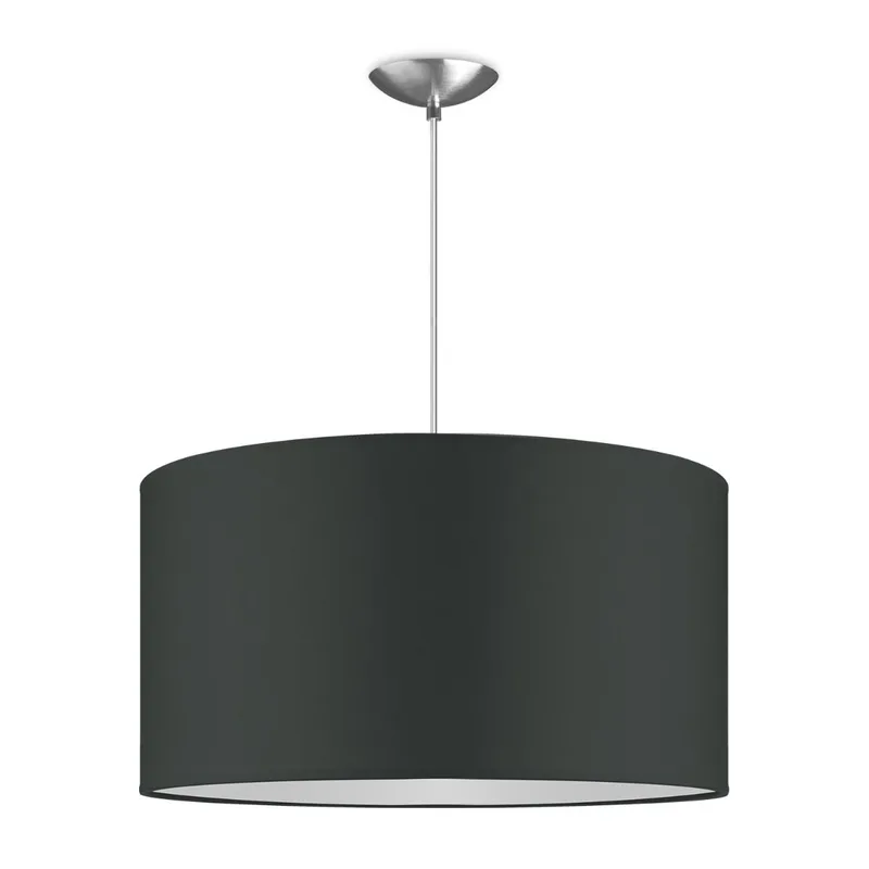 Moderne hanglamp Bling - antraciet - verlichtingspendel Basic inclusief lampenkap 50/50/25cm - pendel lengte 100 cm - geschikt voor E27 LED lamp - Pendellamp geschikt voor woonkamer, slaapkamer, keuken de Home Sweet Home en Gris foncé – photo du produit