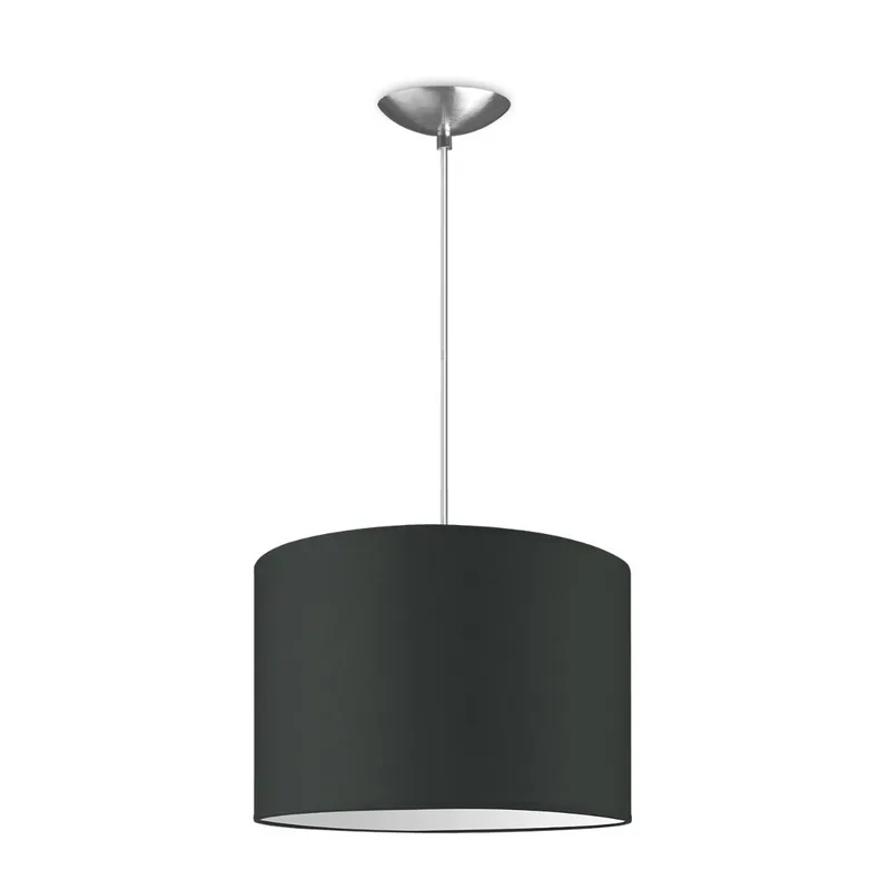 Moderne hanglamp Bling - antraciet - verlichtingspendel Basic inclusief lampenkap 30/30/20cm - pendel lengte 100 cm - geschikt voor E27 LED lamp - Pendellamp geschikt voor woonkamer, slaapkamer, keuken by Home Sweet Home in Dark grey – product photo
