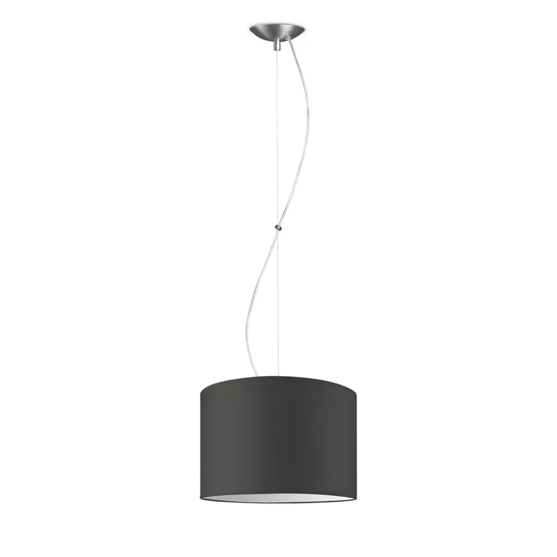 Moderne hanglamp Bling - antraciet - verlichtingspendel Deluxe inclusief lampenkap 30/30/20cm - pendel lengte 100 cm - geschikt voor E27 LED lamp - Pendellamp geschikt voor woonkamer, slaapkamer, keuken de Home Sweet Home en Gris foncé – photo du produit