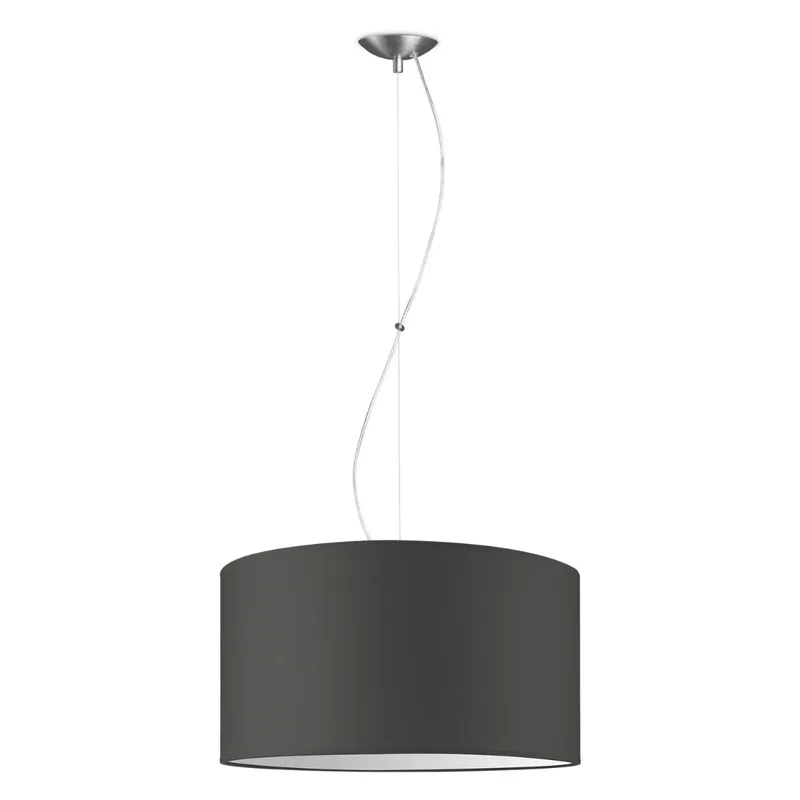 Moderne hanglamp Bling - antraciet - verlichtingspendel Deluxe inclusief lampenkap 50/50/25cm - pendel lengte 100 cm - geschikt voor E27 LED lamp - Pendellamp geschikt voor woonkamer, slaapkamer, keuken de Home Sweet Home en Gris foncé – photo du produit
