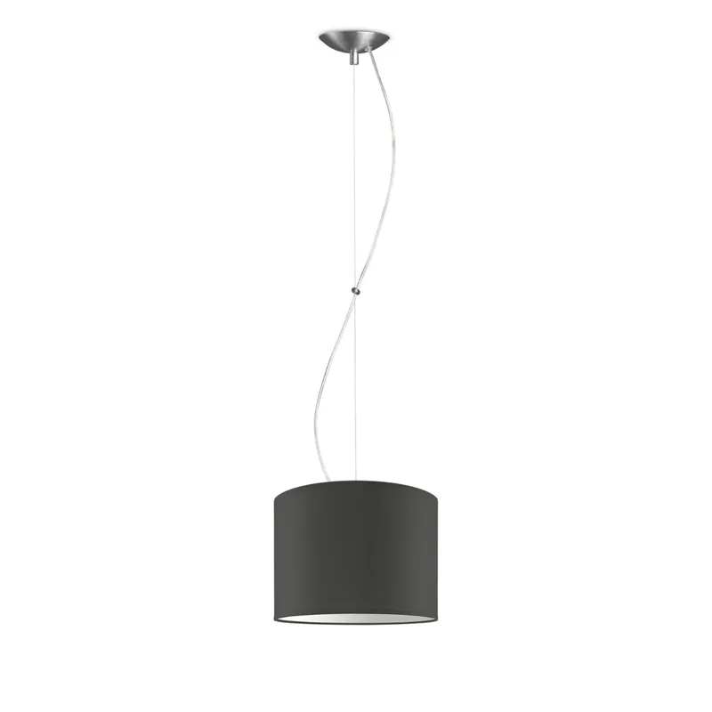 Moderne hanglamp Bling - antraciet - verlichtingspendel Deluxe inclusief lampenkap 25/25/19cm - pendel lengte 100 cm - geschikt voor E27 LED lamp - Pendellamp geschikt voor woonkamer, slaapkamer, keuken de Home Sweet Home en Gris foncé – photo du produit