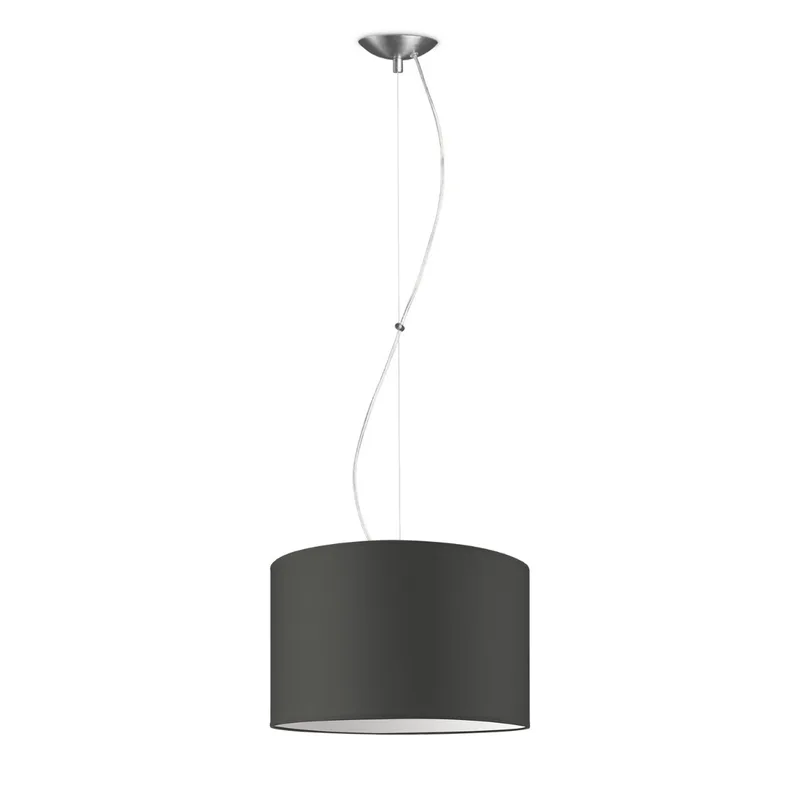 Moderne hanglamp Bling - antraciet - verlichtingspendel Deluxe inclusief lampenkap 35/35/21cm - pendel lengte 100 cm - geschikt voor E27 LED lamp - Pendellamp geschikt voor woonkamer, slaapkamer, keuken de Home Sweet Home en Gris foncé – photo du produit