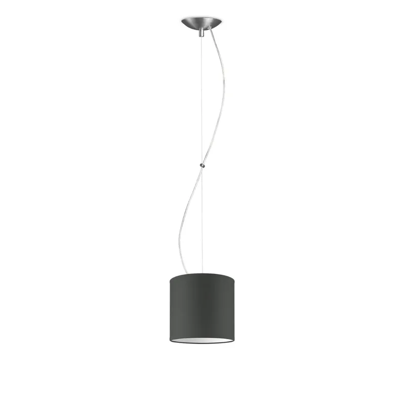 Moderne hanglamp Bling - antraciet - verlichtingspendel Deluxe inclusief lampenkap 16/16/15cm - pendel lengte 100 cm - geschikt voor E27 LED lamp - Pendellamp geschikt voor woonkamer, slaapkamer, keuken de Home Sweet Home en Gris foncé – photo du produit