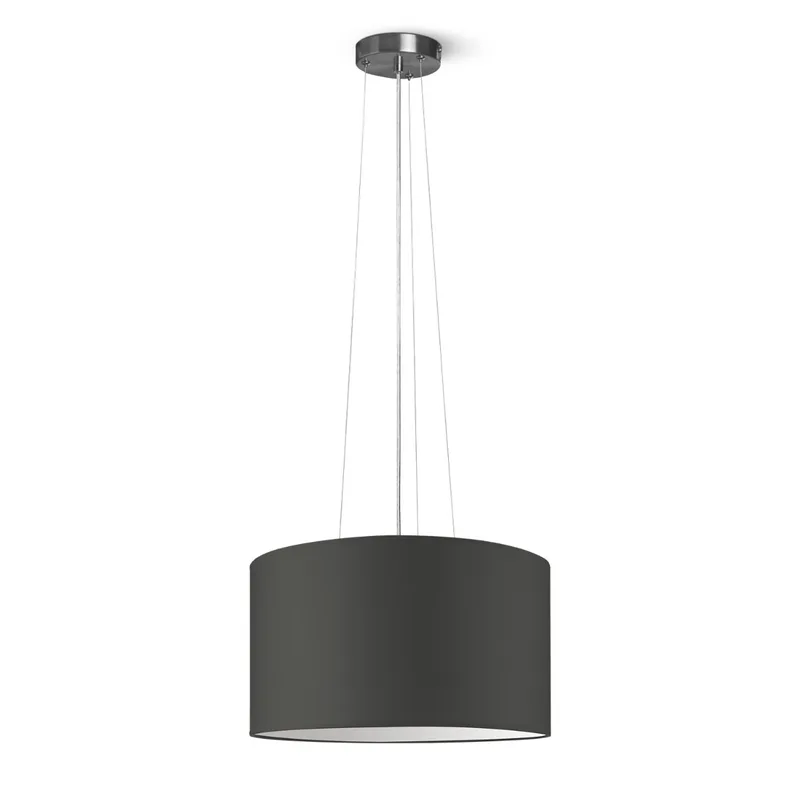 Moderne hanglamp Bling - antraciet - verlichtingspendel Hover inclusief lampenkap 40/40/22cm - pendel lengte 100 cm - geschikt voor E27 LED lamp - Pendellamp geschikt voor woonkamer, slaapkamer, keuken de Home Sweet Home en Gris foncé – photo du produit