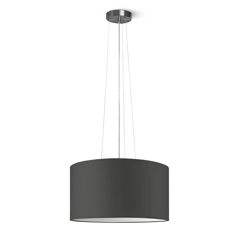 Moderne hanglamp Bling - antraciet - verlichtingspendel Hover inclusief lampenkap 50/50/25cm - pendel lengte 100 cm - geschikt voor E27 LED lamp - Pendellamp geschikt voor woonkamer, slaapkamer, keuken von Home Sweet Home in Dunkelgrau – Produktfoto