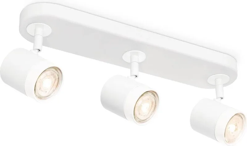 Moderne LED Opbouwspot Manu - 39/9.5/15cm - 3 lichts plafondspot - Dimbaar - inclusief LED lichtbron - GU10 fitting - 5W van Home Sweet Home in Wit – productfoto