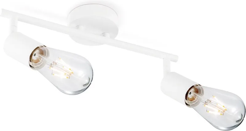 Moderne LED Opbouwspot Mello - 33.5/11.5/16cm - 2 lichts plafondspot - Dimbaar - inclusief LED lichtbron - E27 fitting - 4W van Home Sweet Home in Wit – productfoto